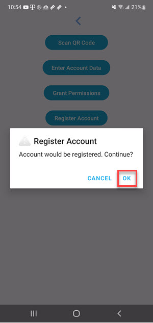 Image: Click OK to continue